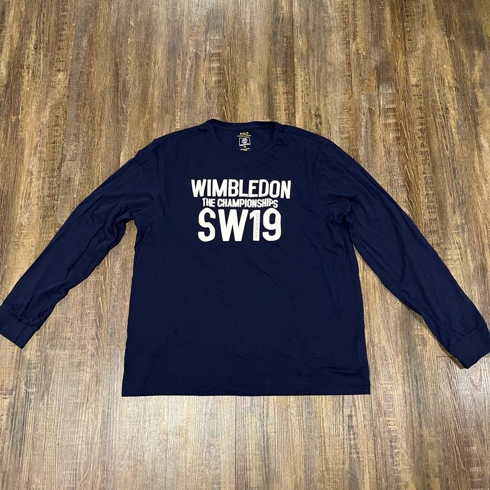 Polo Ralph Lauren Wimbledon SW19 Long Sleeve Shirt – Navy Blue, XL